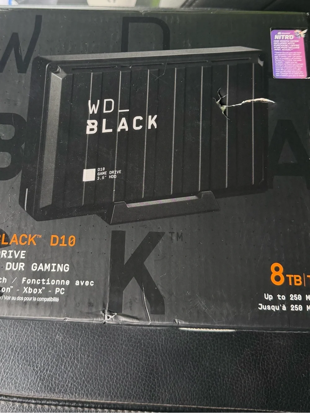 Black WD BLACK D10 External Game Drive - Black